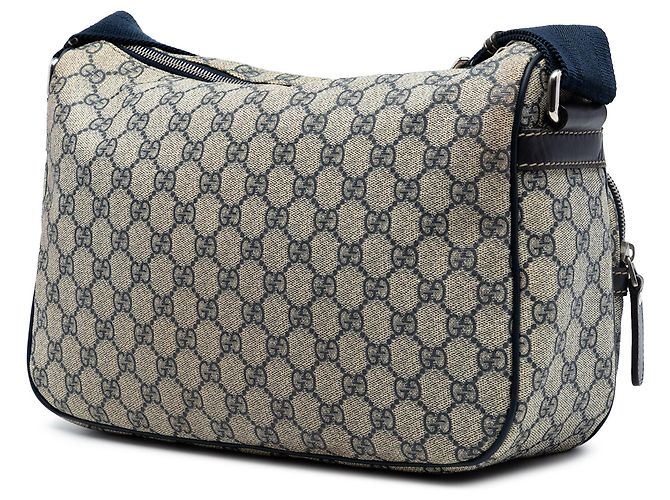 Gucci Borsa Crossbody Doppia Tasca GG Supreme Beige - vista 2