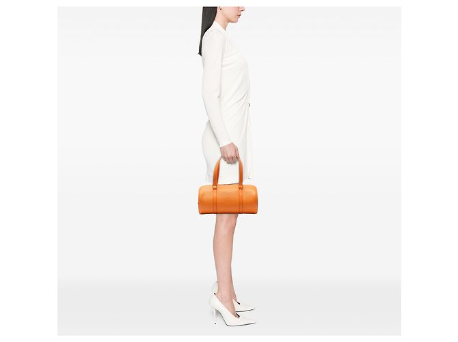 Louis Vuitton Soufflot Arancione Epi - vista 7