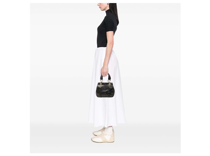 Céline Borsa a tracolla in pelle nera con occhielli Celine Nero - vista 6