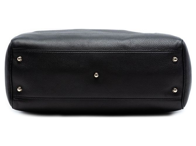 Bolsa Tote Diana Média em Couro Preto com Bambu Gucci - vista 3