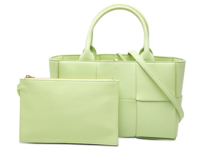 Bottega Veneta Borsa Arco Maxi Intrecciato Mini Nappa Verde - vista 7