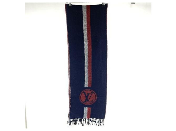 Sciarpa LV City di Louis Vuitton Rosso Blu navy - vista 3