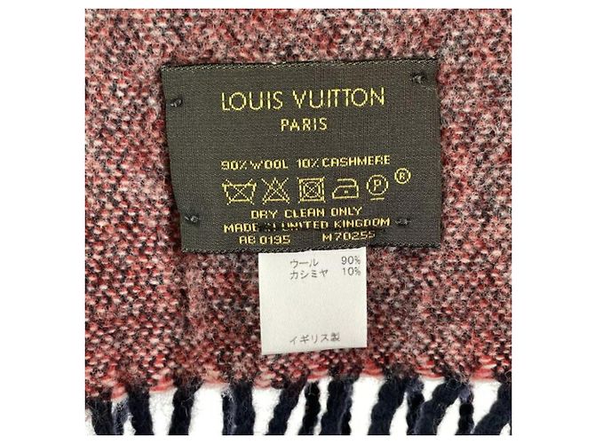 Sciarpa LV City di Louis Vuitton Rosso Blu navy - vista 7