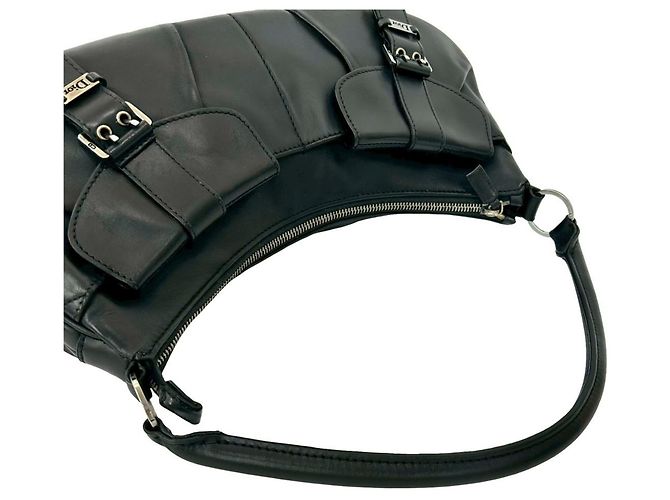 Christian Dior Leder Schultertasche Schwarz - Ansicht 4