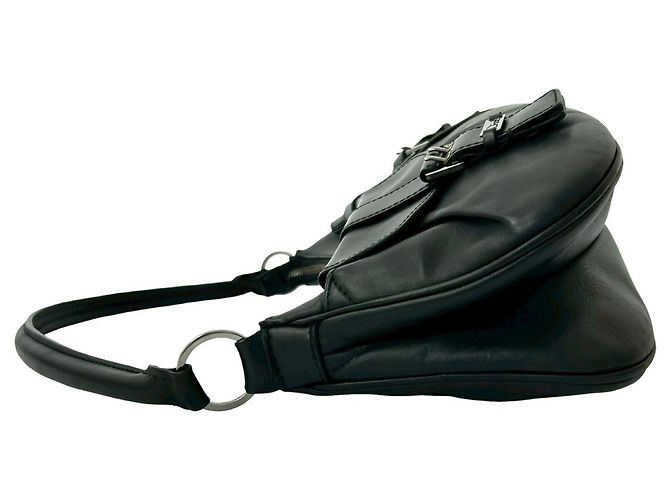 Christian Dior Leder Schultertasche Schwarz - Ansicht 5