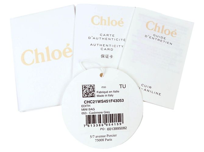 Chloé Edith Mini Borsa - Borsa in pelle grigia Marrone - vista 13