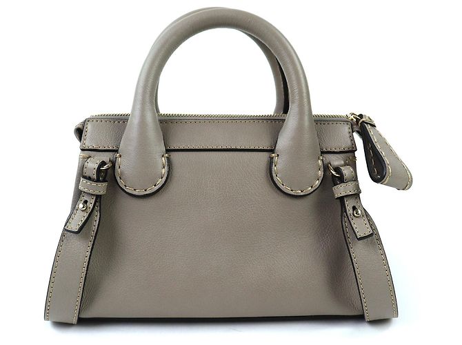 Chloé Edith Mini Borsa - Borsa in pelle grigia Marrone - vista 3
