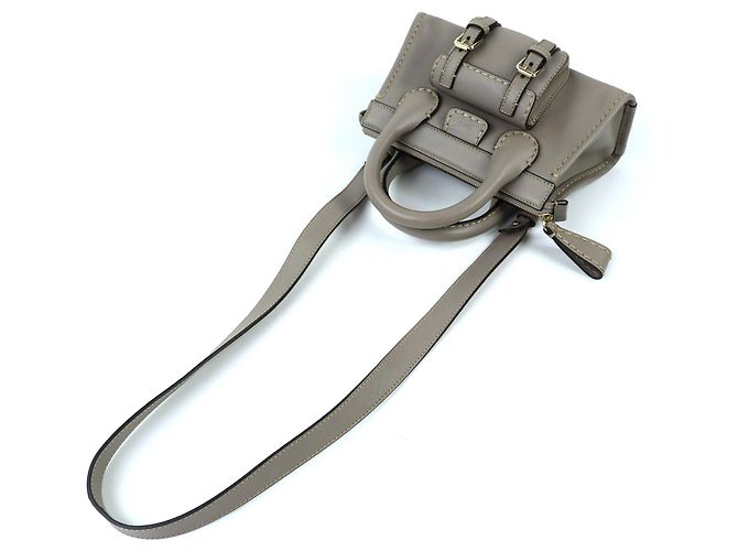 Chloé Edith Mini Borsa - Borsa in pelle grigia Marrone - vista 4