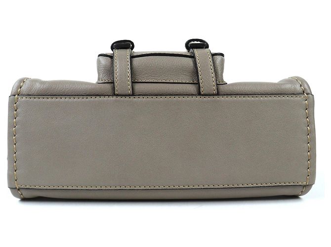Chloé Edith Mini Borsa - Borsa in pelle grigia Marrone - vista 5