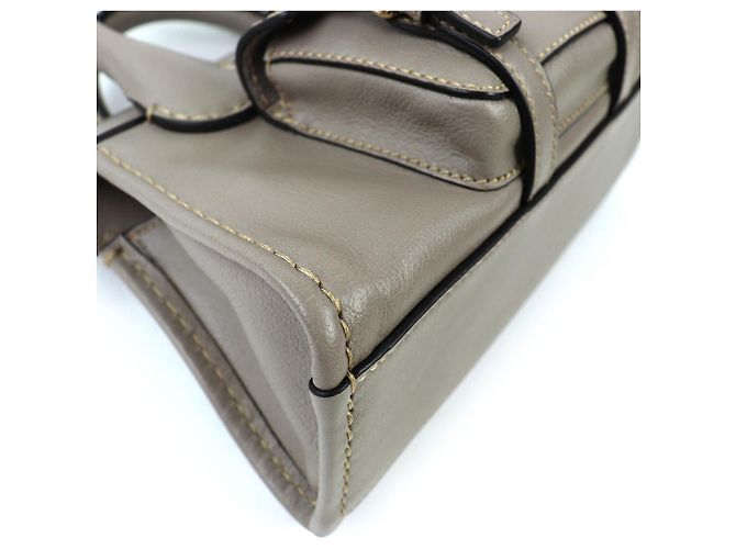 Chloé Edith Mini Borsa - Borsa in pelle grigia Marrone - vista 6