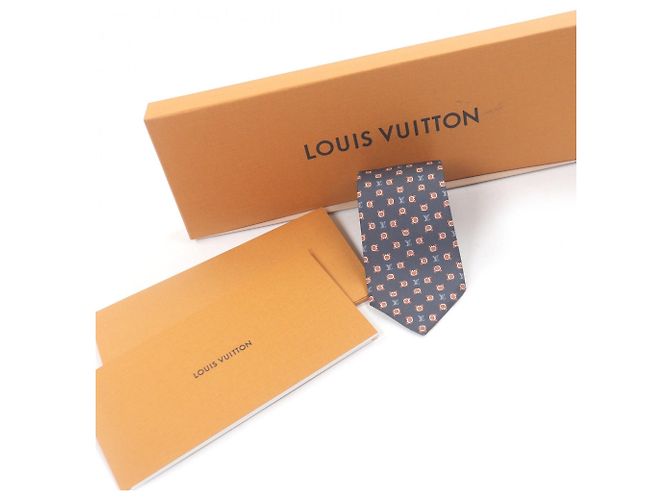 Cravatta Monogram Club Louis Vuitton Blu navy - vista 2