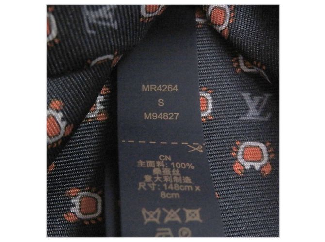 Cravatta Monogram Club Louis Vuitton Blu navy - vista 8