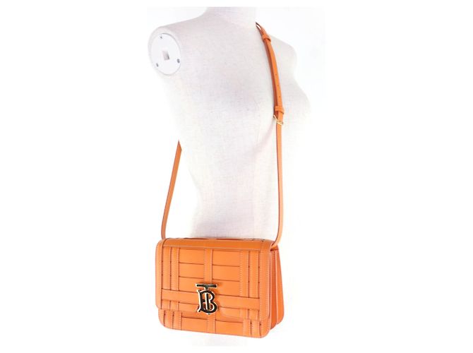 Clutch/ Borsa a Spalla Burberry TB Hardware 2 in 1 Arancione - vista 9