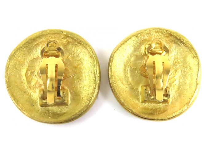 Orecchini a clip rotondi Coco Mark vintage 1994 di Chanel D'oro - vista 2