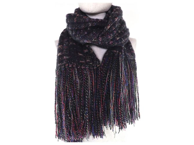 Chanel Multicolor Wolle-Angora-Cashmere-Mischschal Mehrfarben - Ansicht 3