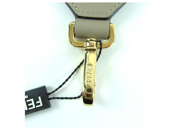 Fendi Zucca Pattern Canvas and Leather Shoulder Strap Brown Yellow - view 7
