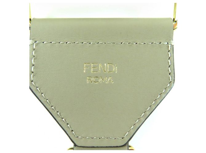 Fendi Zucca Pattern Canvas and Leather Shoulder Strap Brown Yellow - view 8