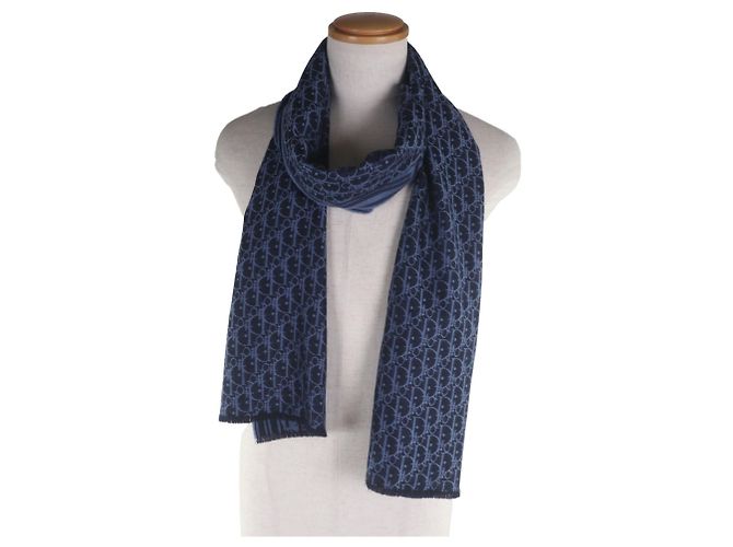 Christian Dior Stola in cashmere Dior Homme in blu - vista 2