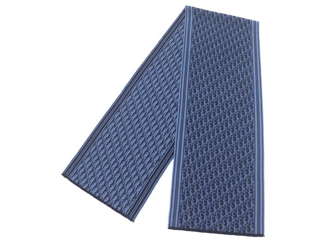 Christian Dior Stola in cashmere Dior Homme in blu - vista 3