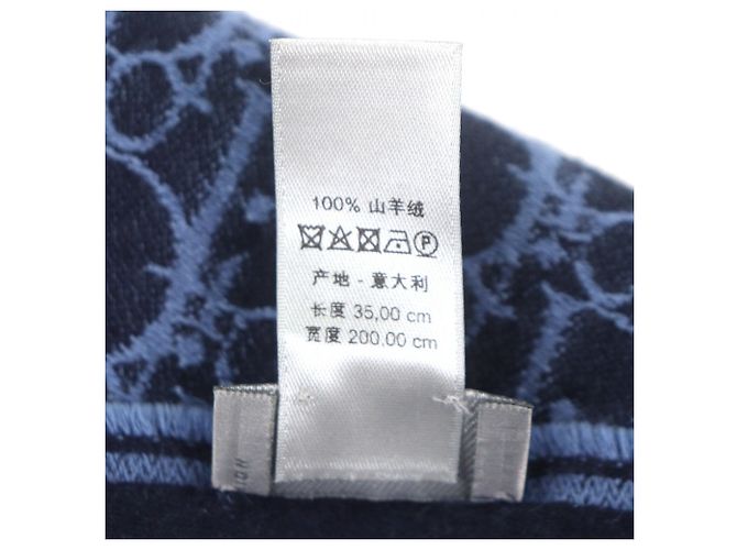 Christian Dior Stola in cashmere Dior Homme in blu - vista 7