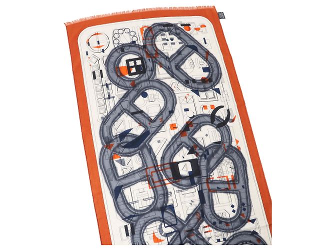 Hermès Hermes Cashmere Silk Stole Orange - view 2