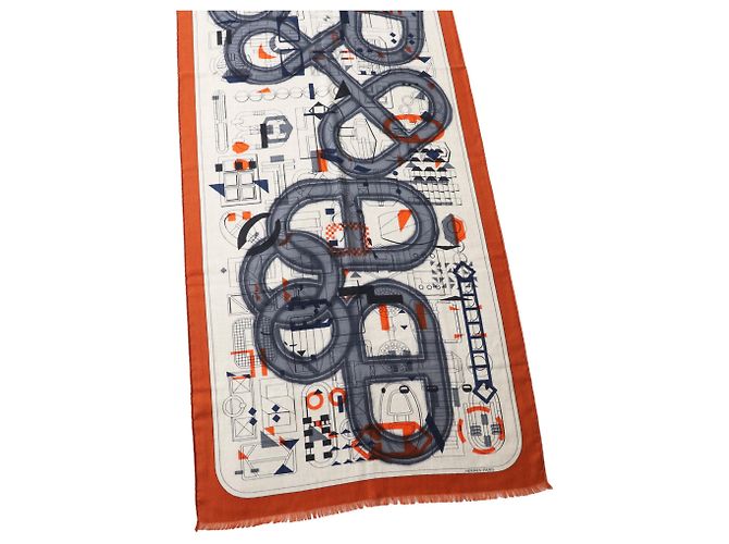 Hermès Hermes Cashmere Silk Stole Orange - view 3