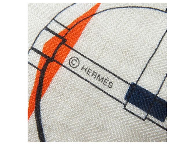 Hermès Hermes Cashmere Silk Stole Orange - view 7