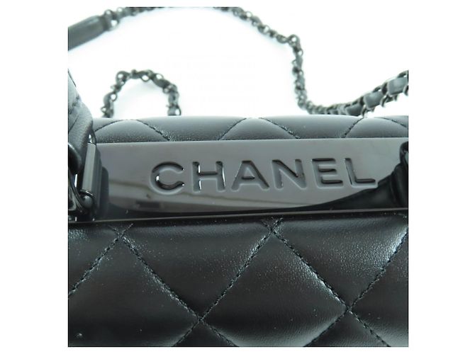 Bolso de hombro de piel de cordero Trendy CC de CHANEL Negro - vista 11