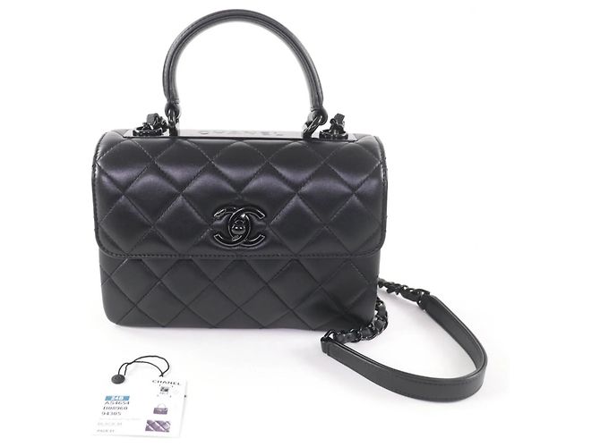 Bolso de hombro de piel de cordero Trendy CC de CHANEL Negro - vista 2