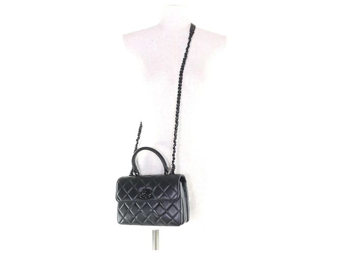 Bolso de hombro de piel de cordero Trendy CC de CHANEL Negro - vista 6