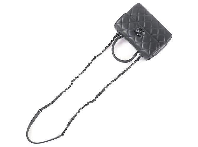 Bolso de hombro de piel de cordero Trendy CC de CHANEL Negro - vista 9