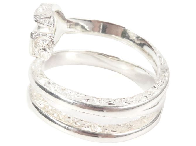 Gucci Double G Key Motif Band Ring Silvery - view 2