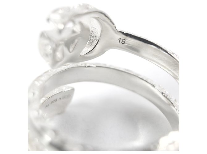 Gucci Double G Key Motif Band Ring Silvery - view 6