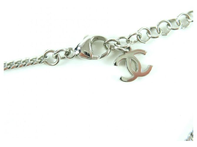 Collana in perle finte con strass Coco Mark F25C di Chanel Argento - vista 6