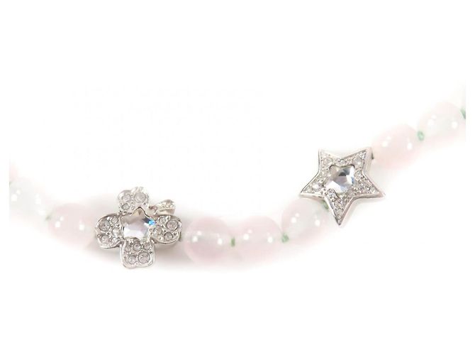 Collar de piedra natural con strass Coco Mark B25P de Chanel Rosa Blanco - vista 8
