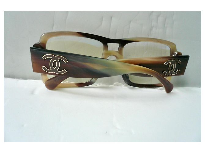 Gafas PILOTE Anti Luz Azul CHANEL Como Nuevas 2024 Marrón claro - vista 11