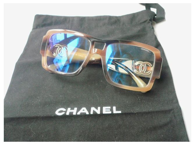 Gafas PILOTE Anti Luz Azul CHANEL Como Nuevas 2024 Marrón claro - vista 5