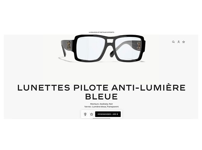 Gafas PILOTE Anti Luz Azul CHANEL Como Nuevas 2024 Marrón claro - vista 6