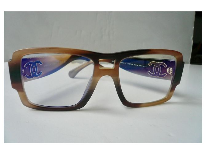 Gafas PILOTE Anti Luz Azul CHANEL Como Nuevas 2024 Marrón claro - vista 7