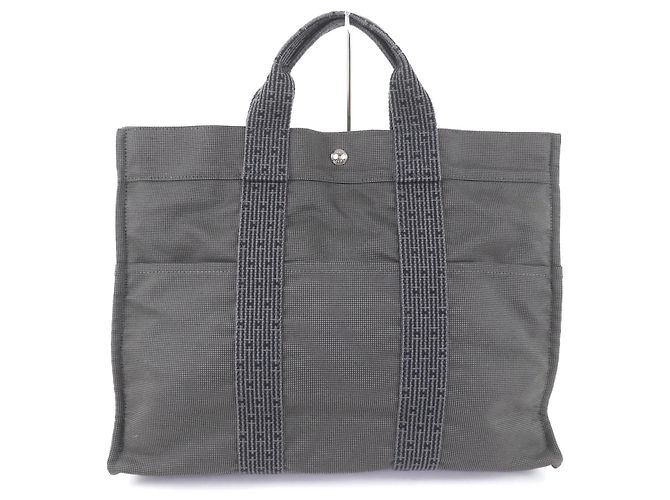 Hermès Herline MM Canvas Tote Bag Braun - Ansicht 3