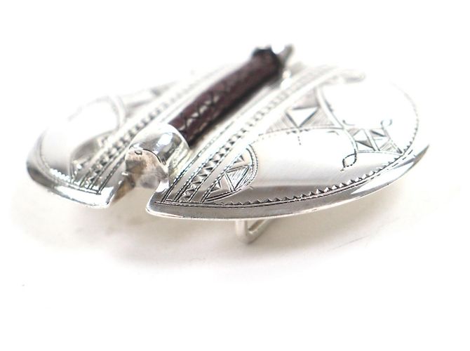 Hermès Hermes 925 Silver Touareg Belt Buckle Silvery - view 3