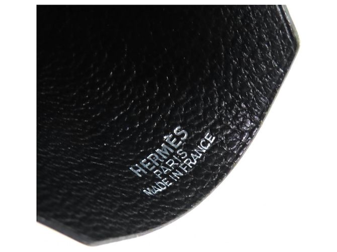 Vintage Clochette Lederhalskette von Hermès Schwarz - Ansicht 6