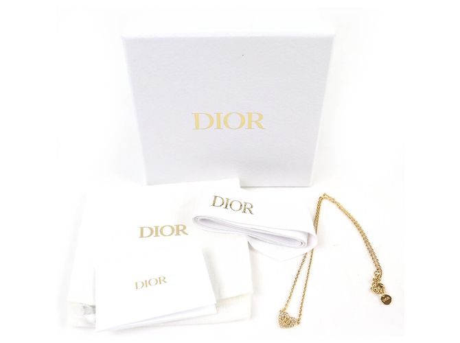 Collana a forma di cuore con strass Clair D Lune di Christian Dior D'oro - vista 2