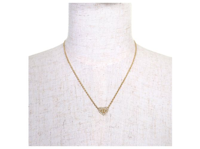 Collana a forma di cuore con strass Clair D Lune di Christian Dior D'oro - vista 3