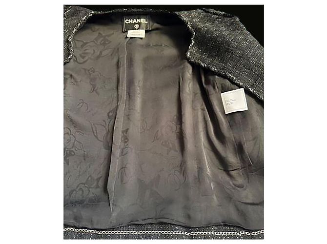 Chanel Runway Black Wool Jacket 4 Pockets - view 6