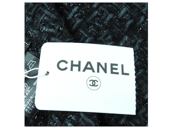 Stola in misto cashmere Chanel in nero e blu - vista 12