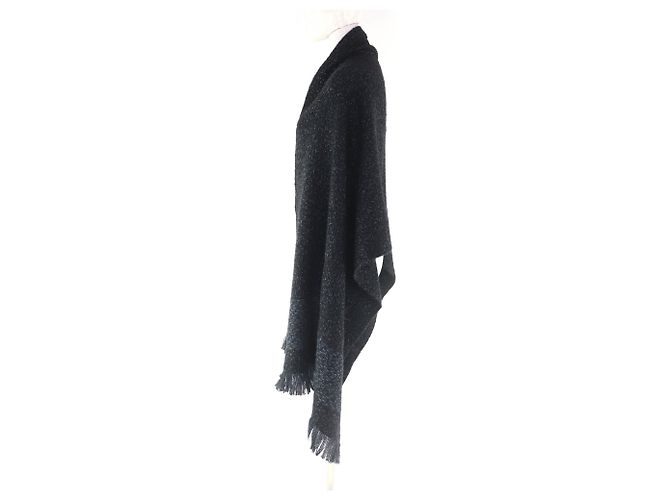 Stola in misto cashmere Chanel in nero e blu - vista 5