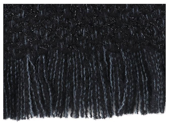 Stola in misto cashmere Chanel in nero e blu - vista 8