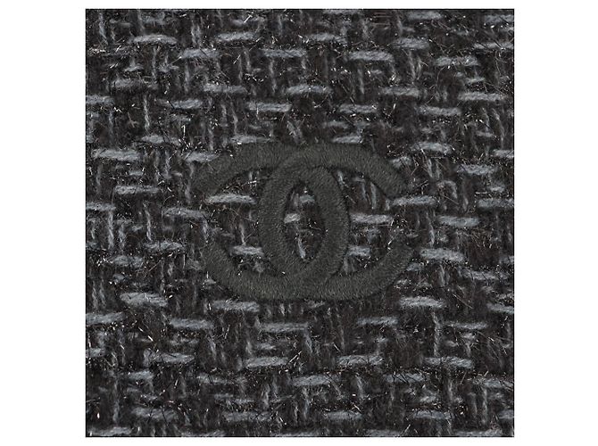 Stola in misto cashmere Chanel in nero e blu - vista 9