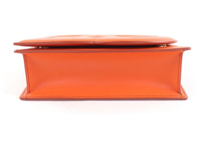 Dolce & Gabbana Borsa a Spalla/Clutch in Pelle DOLCE&GABBANA DG Logo 2 in 1 Arancione - vista 5